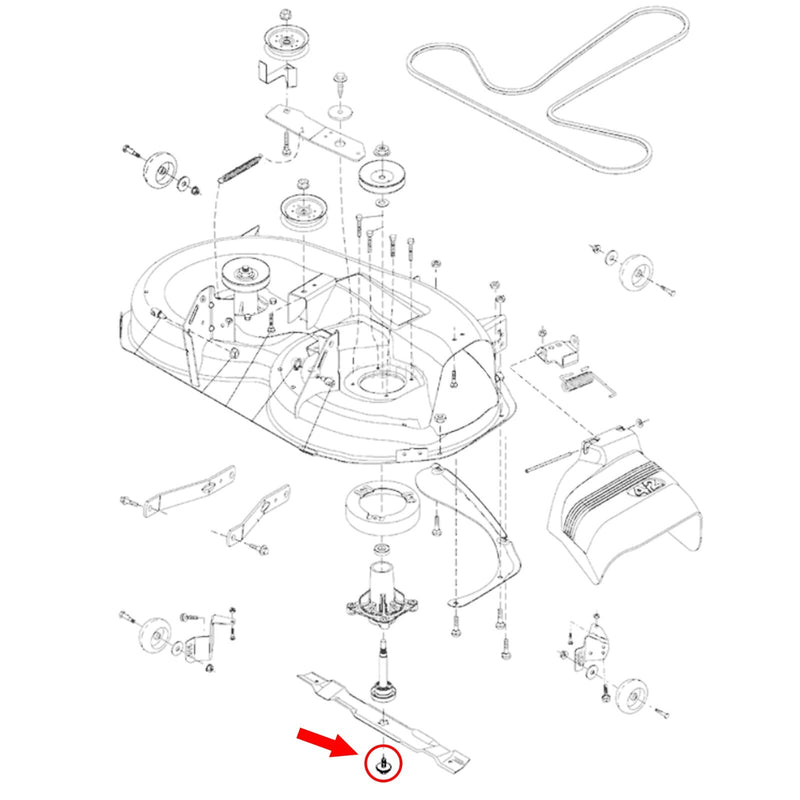 Blade Bolt and Washer Assembly for Husqvarna Poulan Roper Craftsman 532193003 4 Pack