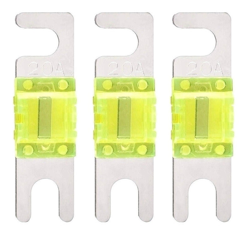 Mini ANL Fuse 20A 20 Amp 32V AFS Fuses for Auto Marine Stereo Audio Video 3 Pack