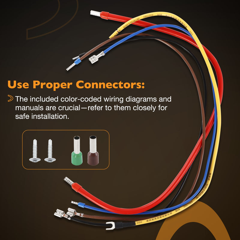 16 32A AC Soft Starter with Reverse Motor Protection for 4 7 Ton Install Kit