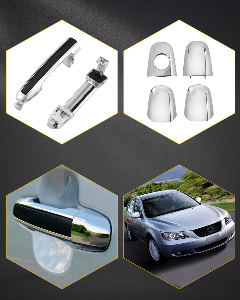 Exterior Outside Door Handle Set Passenger Driver Side for Hyundai Sonata 05 10