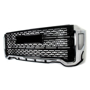 DURAFORCE Front Bumper Grille Black w/Chrome Trim Fit GMC Sierra 2500 HD/3500 HD 2020-2023