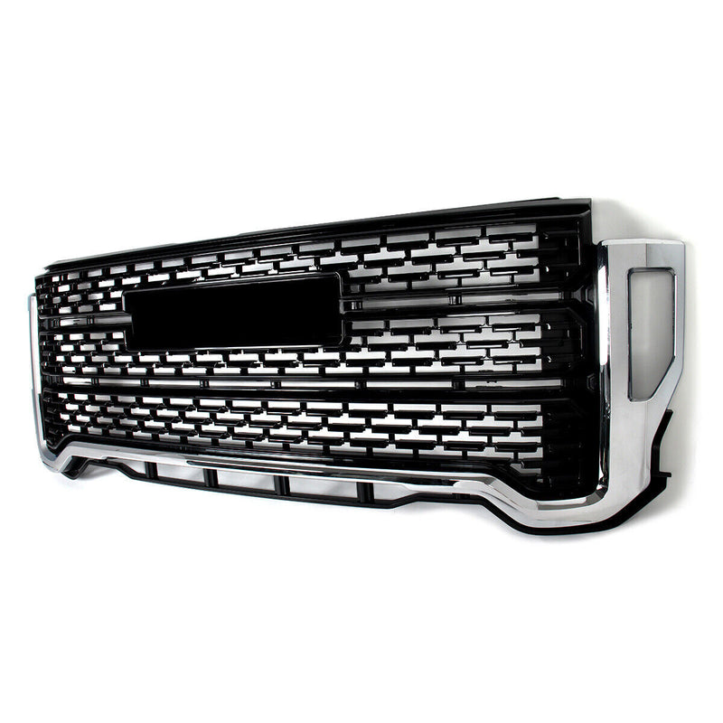 DURAFORCE Front Bumper Grille Black w/Chrome Trim Fit GMC Sierra 2500 HD/3500 HD 2020-2023