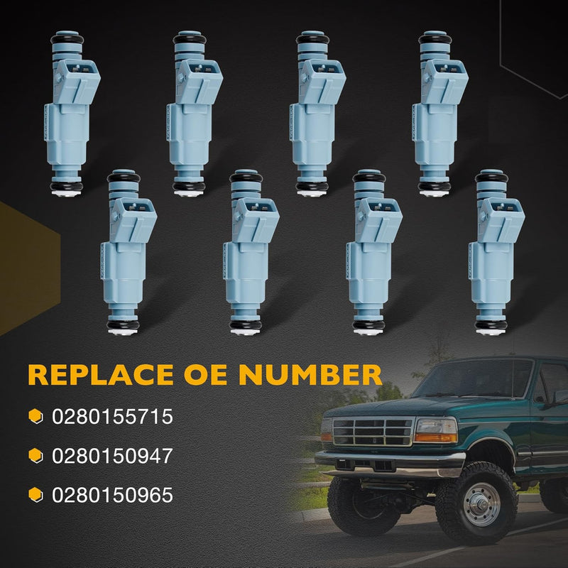 0280155715 Fuel Injector For Dodge Ram 1500 2500 3500 5.2L 5.9L 96 To 99 8 Piece