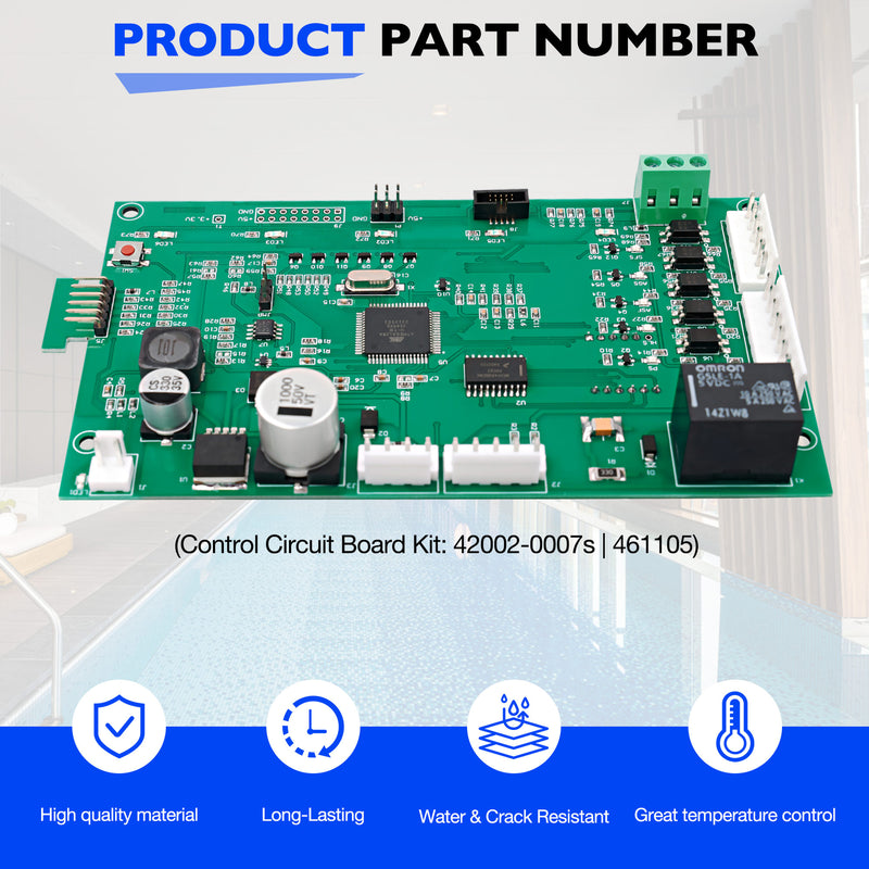 420020007S Pool Heater Control Board Kit For Mastertemp Sta Rite NA LP 461105
