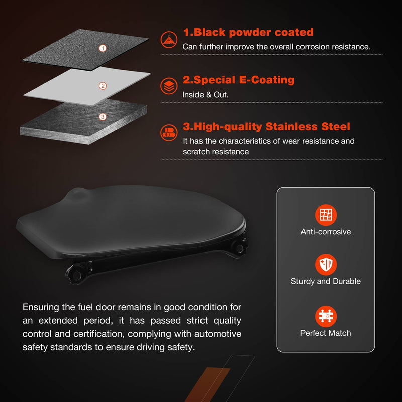 77305 04904 Double Cab Short Bed Fuel Gas Door Cover for Toyota Tacoma 2005 2015