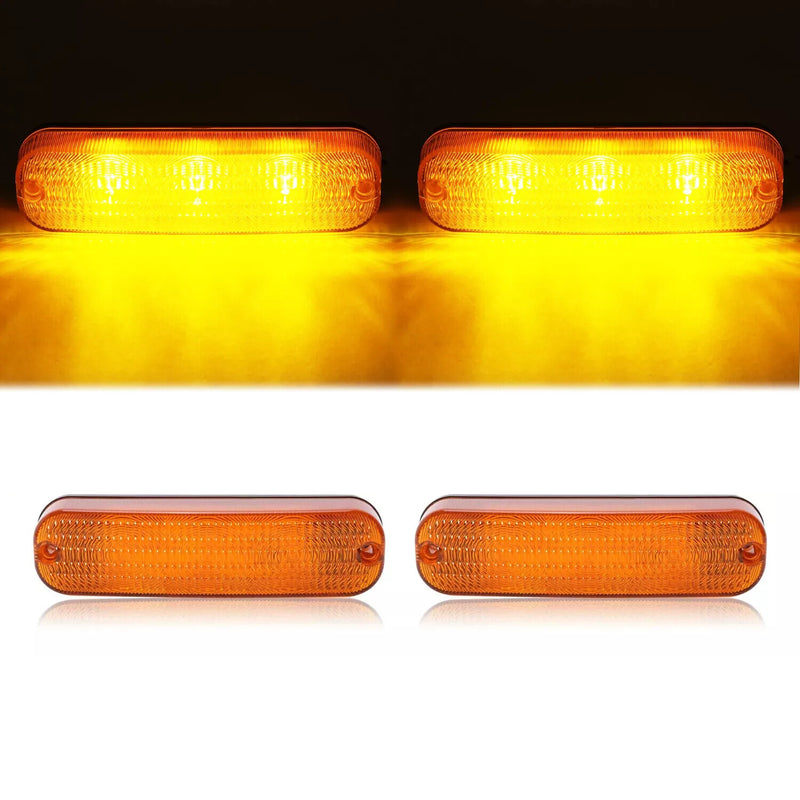 AR60250 LED Amber Flashing Cab Lights Headlight For John Deere Tractor 2 Pieces