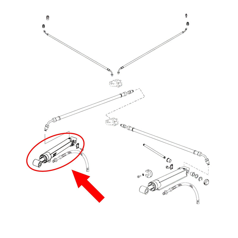 815935A7 18 2422 Trim Ram Cylinder Port For MerCruiser Alpha I Gen II