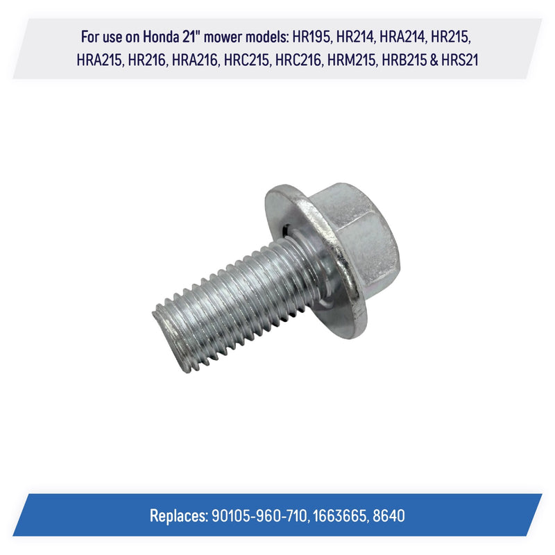 90105-960-710 Mower Blade Hex Bolts for Honda 21 Inch Lawn Mowers 2 Pack