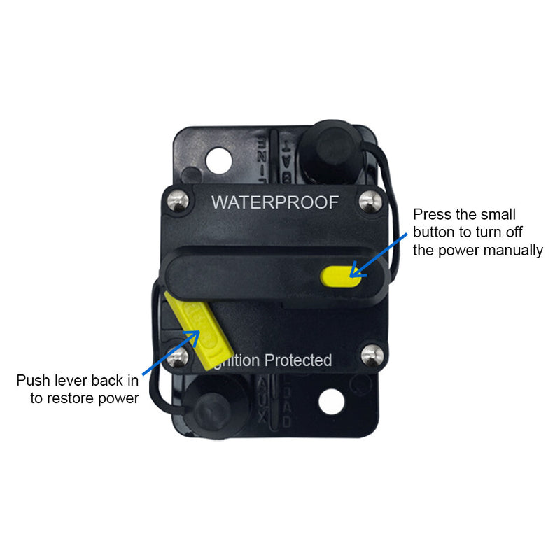 200A Circuit Breaker with Reset Waterproof for Auto Trailer Truck RV