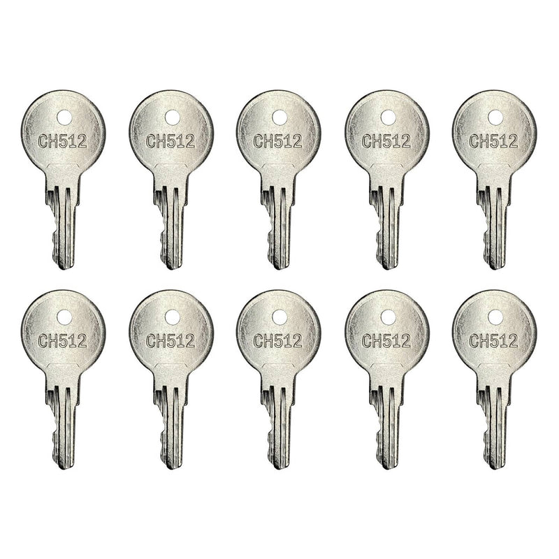 DURAFORCE CH512 Ignition Key for Bauer Locks Yale Diamond Plate American Crane 10 Pack