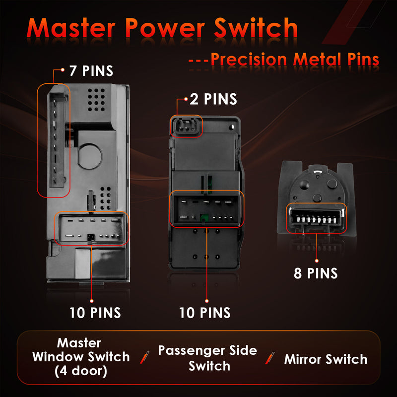 Master Power Window and Mirror Switch Control for Chevy GMC C K 1500 3500 Yukon