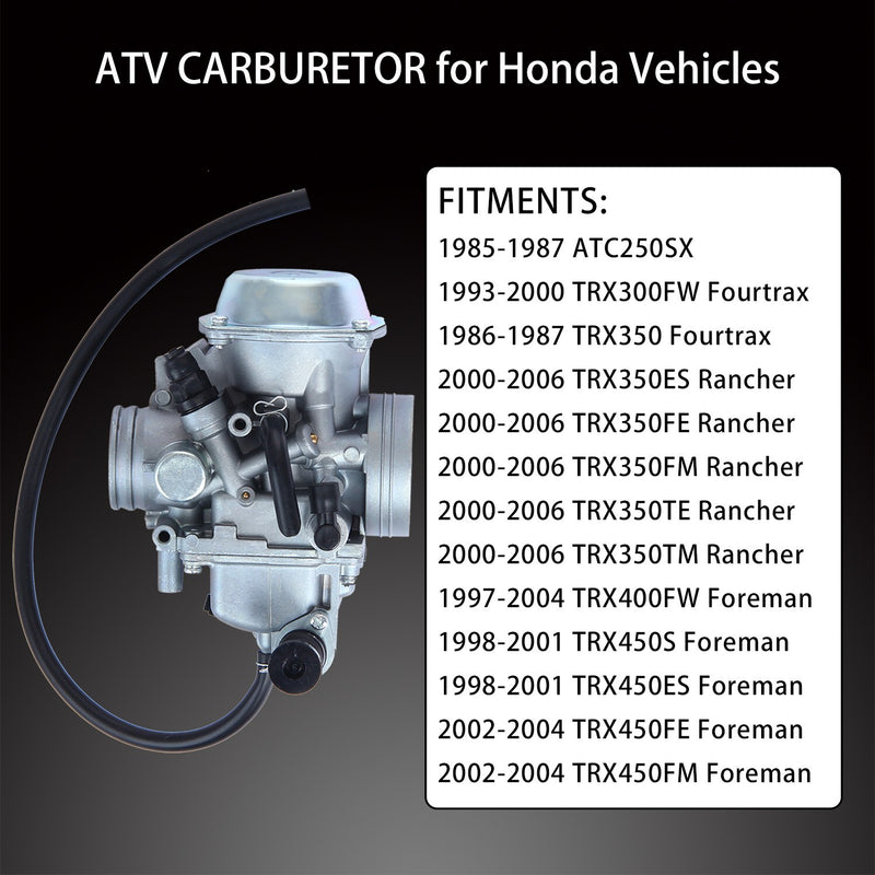 Carburetor For Honda TRX300FW Fourtrax 300 350 Foreman 400 450 Rancher 350