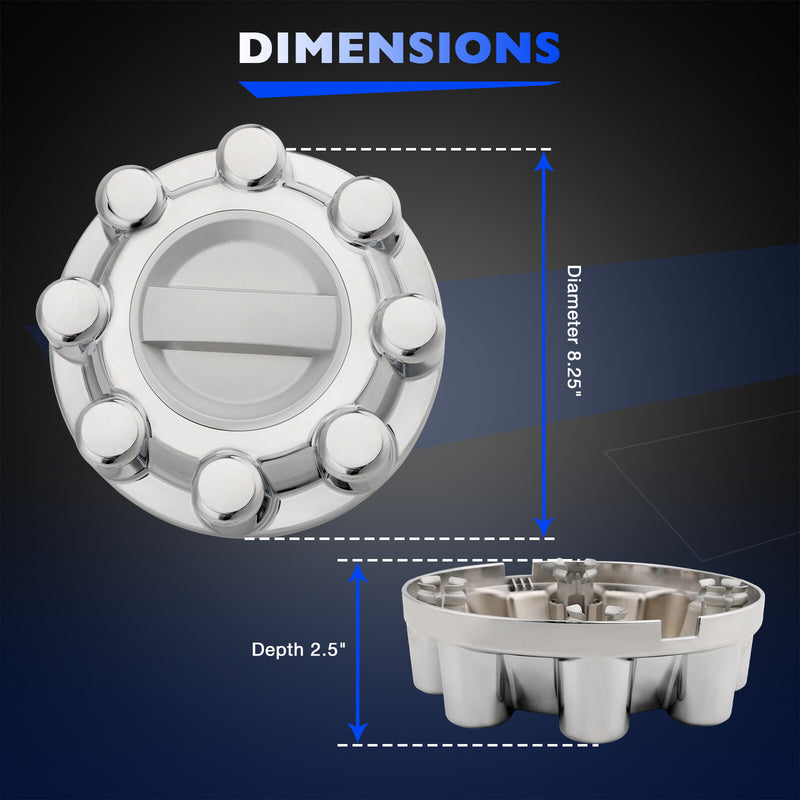 HC3Z1130J Chrome Front Rear Wheel Center Hub Cap For 2017 To 2022 Ford F250 F350