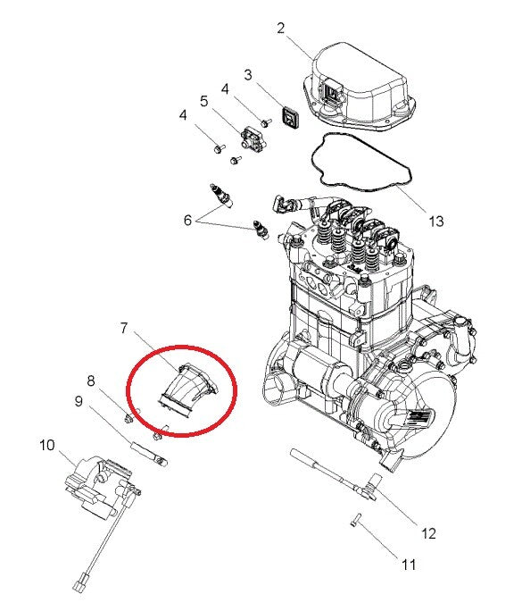 DURAFORCE 1253527 Carburetor Intake Manifold Boot For Polaris Sportsman Ranger 04 09