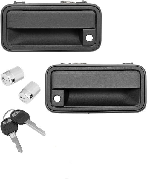 DURAFORCE Metal Exterior Door Handle with Lock Cylinder Keys for Chevy GMC C1500 1988 2000
