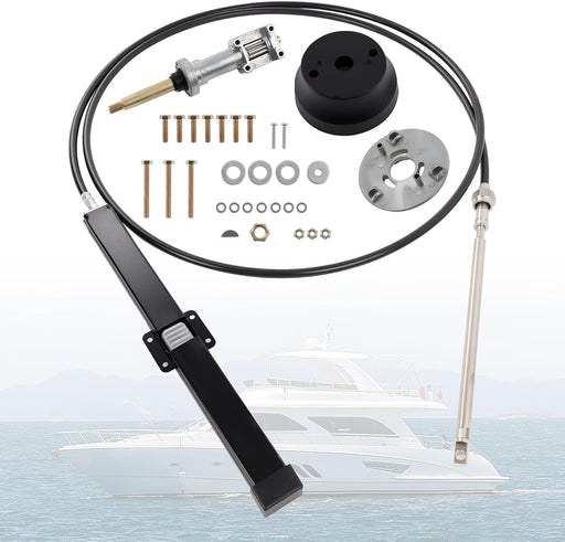 DURAFORCE SS14114 Back Mount Steering Cable Kit for Seastar Teleflex Rack 14 FT
