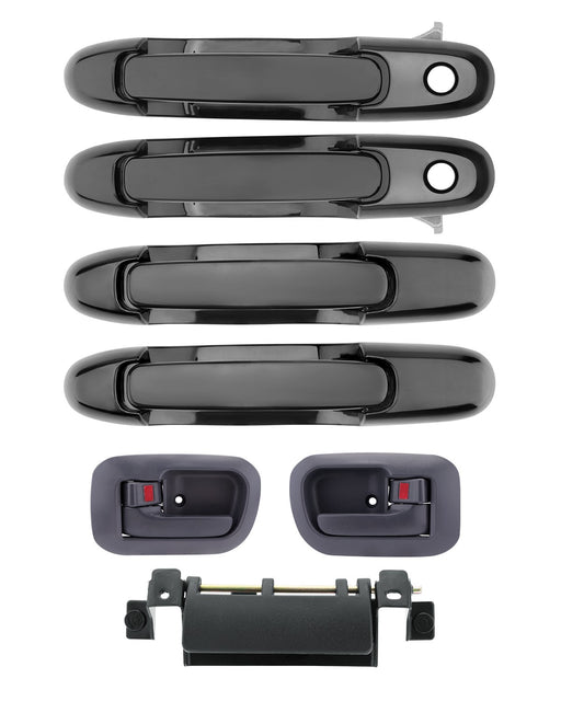 DURAFORCE Exterior Interior Door & Liftgate Handle Kit For Toyota Sienna 98 03 7PCS