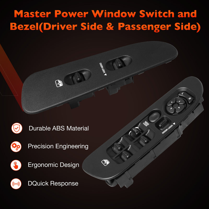 Power Door Window Mirror Switch LH RH And Bezel Set For Dodge Ram 1500 01 09