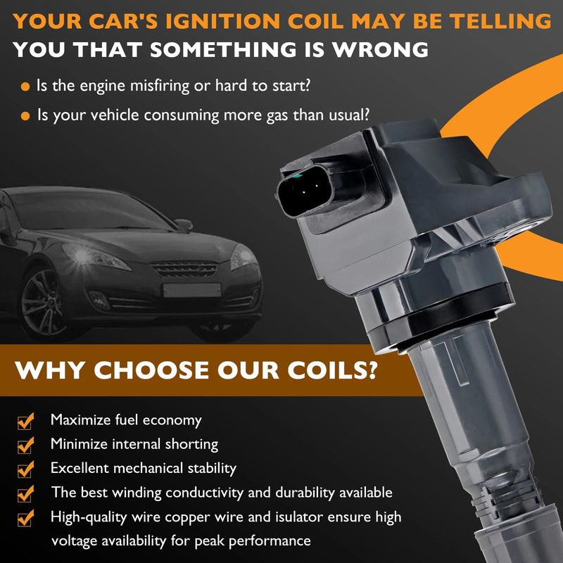 UF672 Ignition Coils for Honda Civic HRV for Acura ILX 1.8L 2.0L 12 20 5C1880