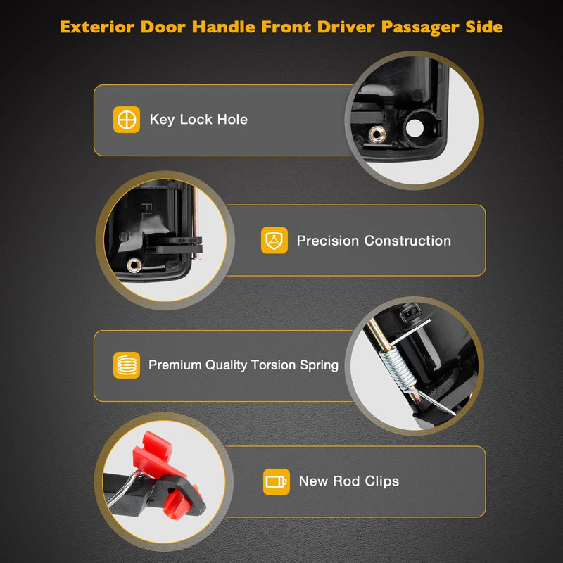 Exterior Door Handle LH RH Front For GMC Isuzu Chevy S10 Oldsmobile 1994 05 2X