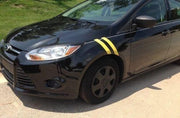 DURAFORCE 4 Inch Dual Fender Stripe Hash Mark Decal Graphic Kit for Ford Focus