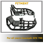 DURAFORCE For Kawasaki KFX700 KFX 700 Nerf Bars Pro Peg Heel Guards W/ Nets Side Step Bars