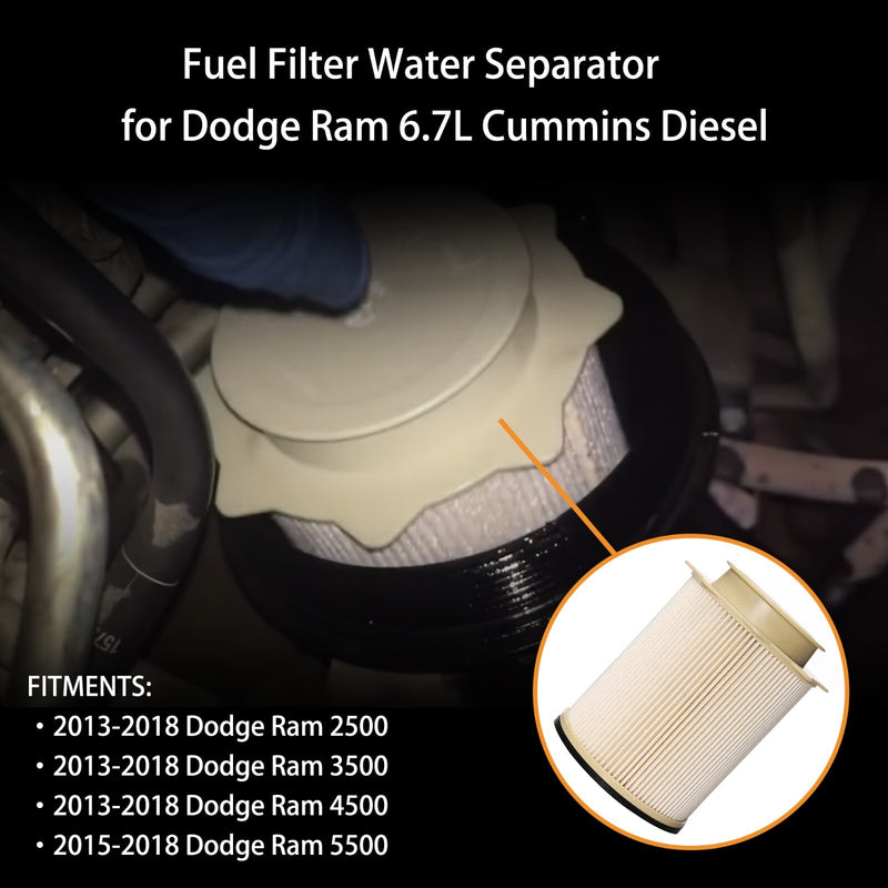 Fuel Filter 6.7L Cummins Diesel Kit For 2013-2018 Dodge Ram 2500 3500 4500 5500