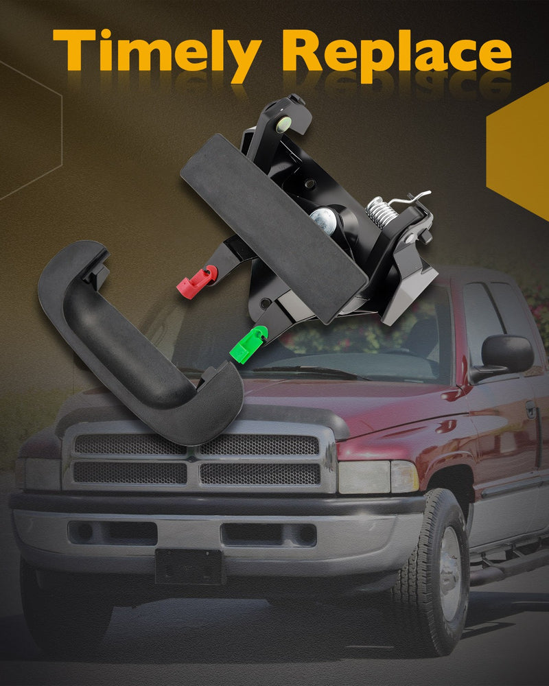Tailgate Handle & Handle Bezel Rear Liftgate for Dodge 94 02 Ram 1500 2500 3500