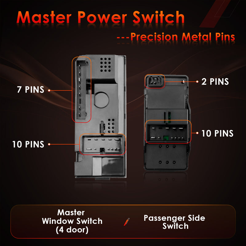 Master Power Window Switch Driver and Passenger Side For Chevy GMC C K 1500 3500