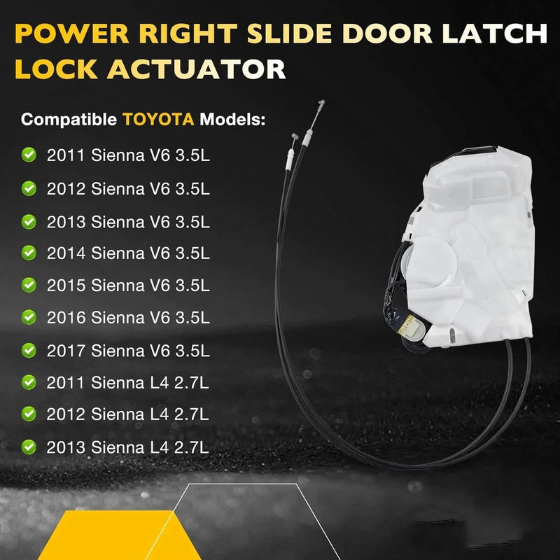 Sliding Door Lock Latch Actuator Right Passenger Side for 2011 17 Toyota Sienna