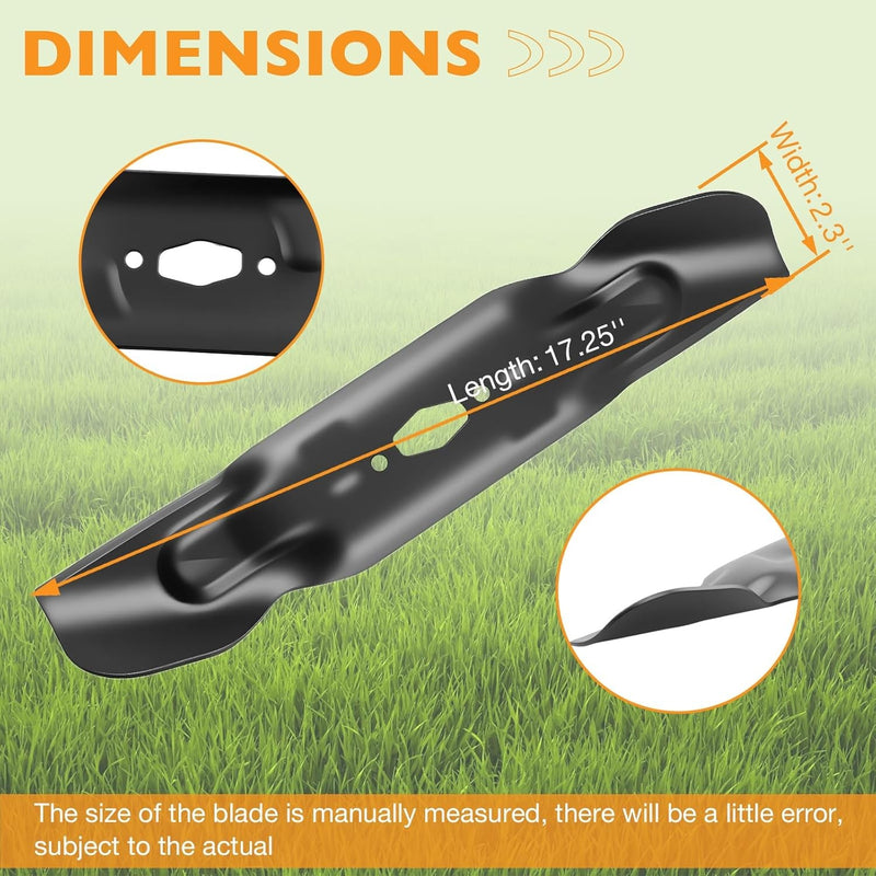 High Lift Lawn Mower Blades 17.25 X 2.3 For Troy Bilt Craftsman Cub Cadet 3Pcs