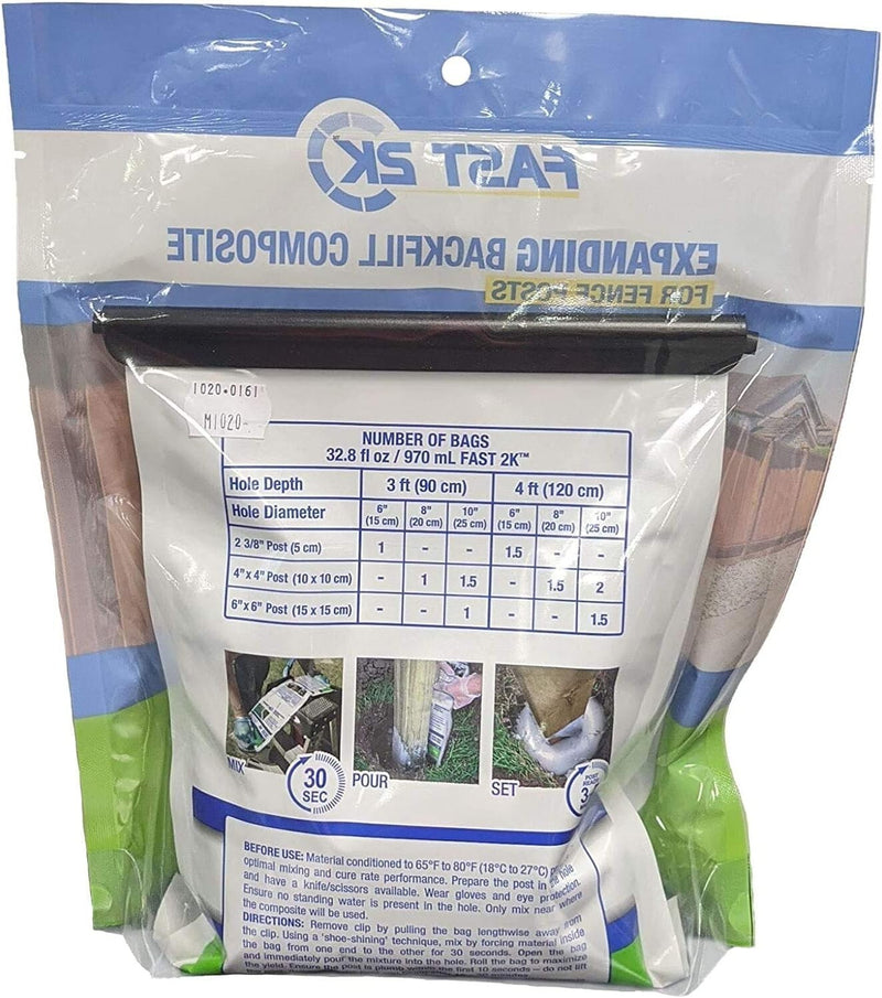 Fast 2K Fence Post Mix Concrete Alternative for Fence and Mail Post Installs 2