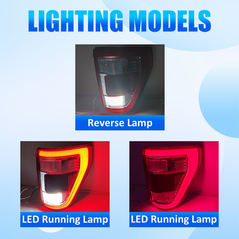 DURAFORCE For Ford F-150 2021 2022 2023 LED Rear Tail Light Lamp w/ Blind Spot Left Side