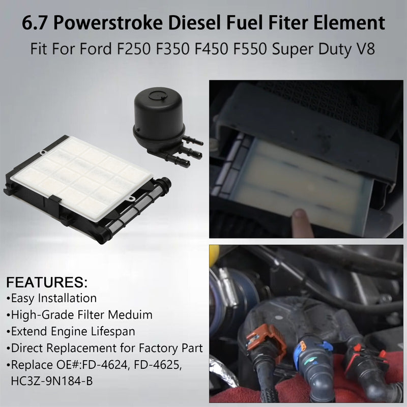 6.7 Powerstroke Diesel Fuel Filter for Ford F250 F350 F450 F550 V8 2017 to 2026