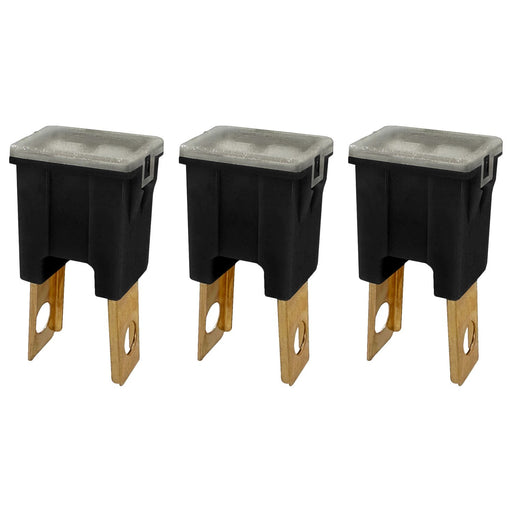 DURAFORCE 80A Straight Male Fuse Cartridge FLM PAL Auto Link for Car Truck RV SUV 3 Pack
