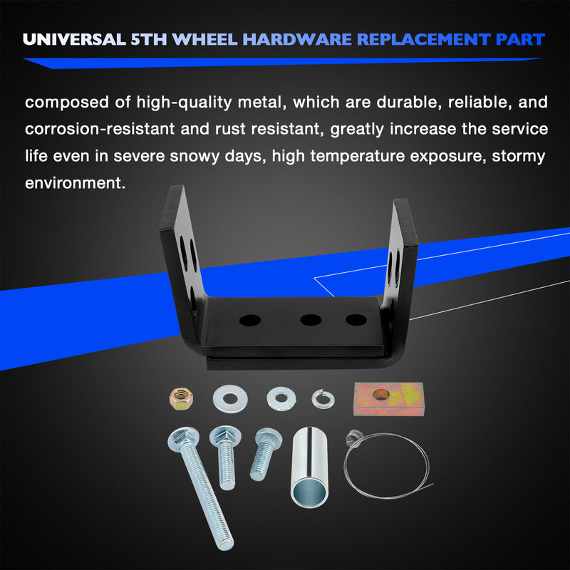 30035 58058 Fifth Wheel Mounting Rail Kit Trailer Hitch Mount Steel for Reese