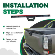 DURAFORCE Rear Tailgate Spoiler Molding Trim Fit 2007-13 Chevy Cadillac Avalanche Escalade