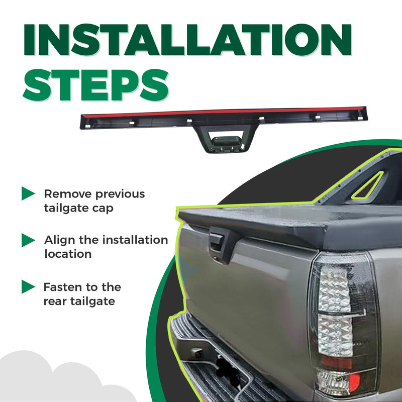DURAFORCE Rear Tailgate Spoiler Molding Trim Fit 2007-13 Chevy Cadillac Avalanche Escalade