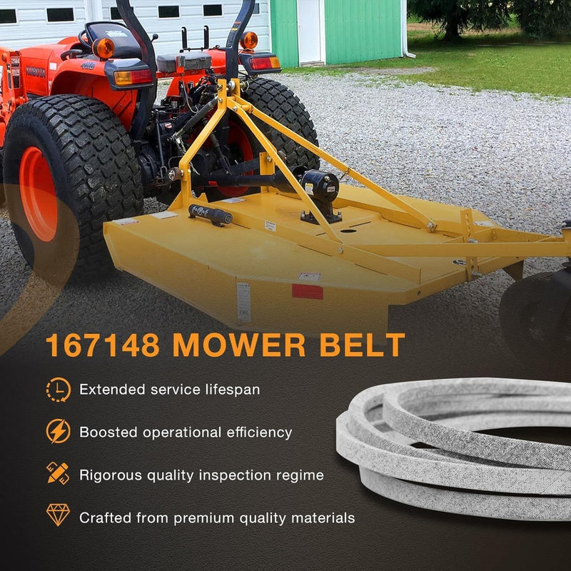 167148 Deck Belt 151x5/8 In For King Kutter RFM72 6 Ft Finish Mower County Line