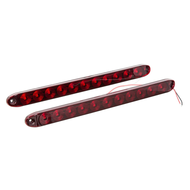 16 Inch Red Truck Trailer Light Bar 11 LED Stop Turn Tail Brake Lights Strip 4 PCS
