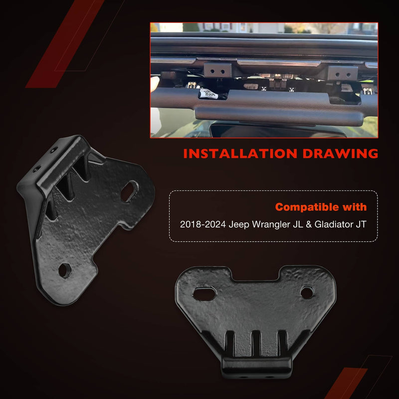 Hard Top Mounting Brackets Kit for 2018 24 Jeep Wrangler JL JLU 4Xe Gladiator JT