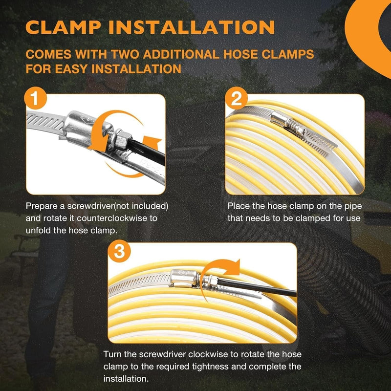 Leaf Vacuum Grass Catcher Flex Hose for DR Agri Fab Trac Vac 7 Inch 5 Foot
