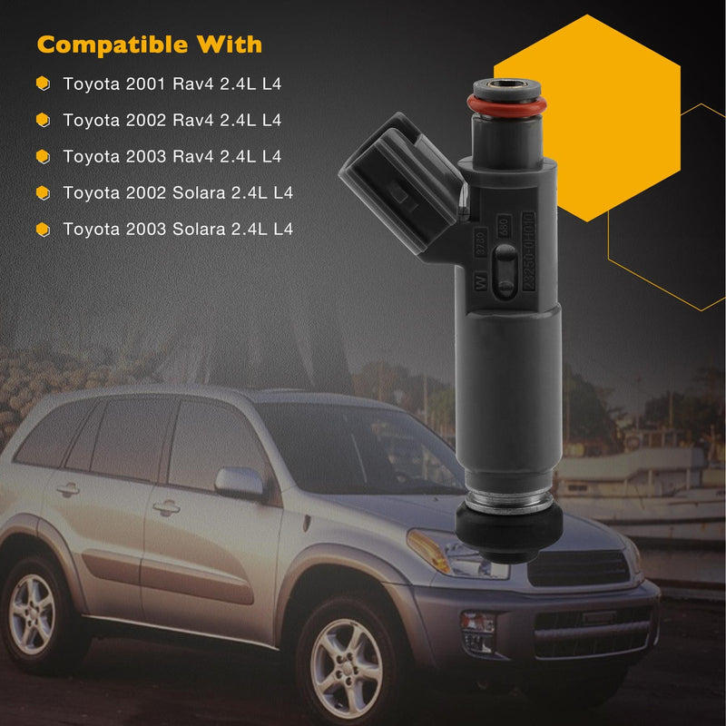 23250-0H010 Injector Set for 2002 2003 Toyota Solara Camry Highlander Rav4 4 Pack