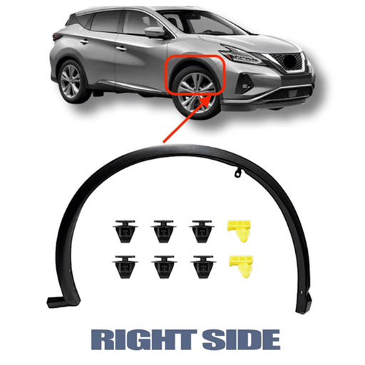 DURAFORCE For 2015-2019-2024 Nissan Murano Front Right Passenger Fender Flare RH Molding