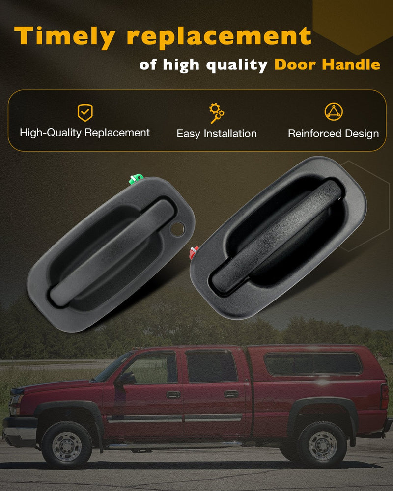 Exterior Door Handles with Lock Cylinder & Keys for 1999 2007 Chevy GMC Cadillac