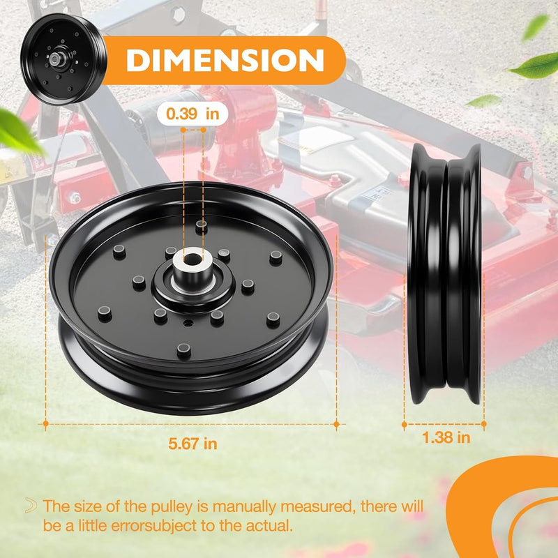 07351200 Flat Idler Pulley For Gravely Pro Turn ZT HD Ariens 48 52 60 Inch