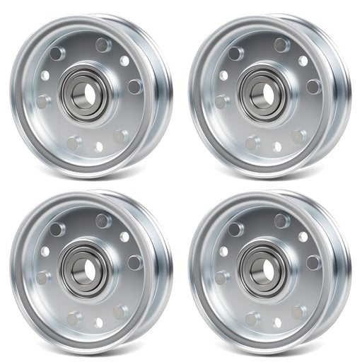 DURAFORCE 164090 Idler Flat Pulley for RFM Series 4 5 6 Foot Finish Mower Tractor 4 Pc