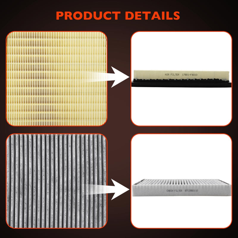 17801F4010 Engine Cabin Air Filter for Toyota Tundra Sequoia 2022 2025 3.4L V6