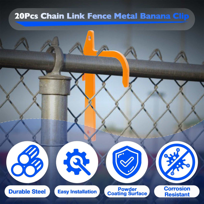 Chain Link Fence Metal Banana Clip Tensioning Stretching Tool 20Pcs