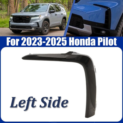DURAFORCE Front Bumper Molding Trim For 2023-2025 Honda Pilot Gloss Black Left Driver Side
